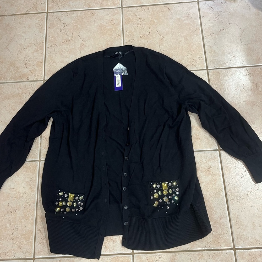 Apt. 9 Black Knit Cardigan